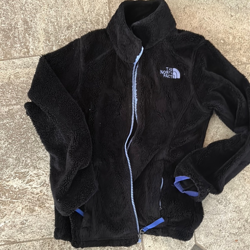 Kids North Face Fleece size 6 black
